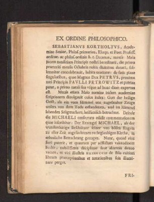 Ex Ordine Philosophico.