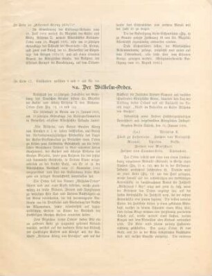 8a. Der Wilhelm-Orden (zu Seite 17. einschalten zwischen 8 und 9 als Nr. 8a)