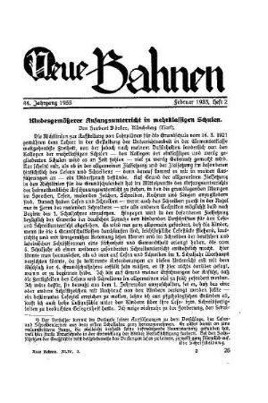 Kindesgemäßerer Anfangsunterricht in mehrklassigen Schulen