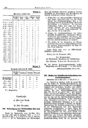 Anfertigung von Bildberichten über das Landjahr : [Landjahr] ; [Für Preußen] ; [Amtliche Erlasse] ; [Amtlicher Teil]