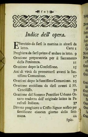 Indice dell´opera.