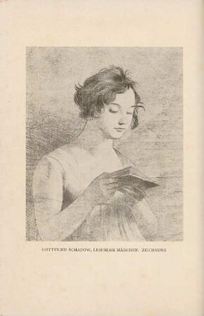 Lesendes Mädchen. Zeichnung