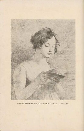 Lesendes Mädchen. Zeichnung