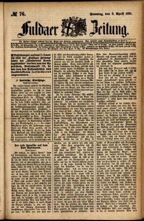 Ausgabe vom Sonntag, den 03. April 1881.