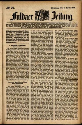 Ausgabe vom Sonntag, den 03. April 1881.