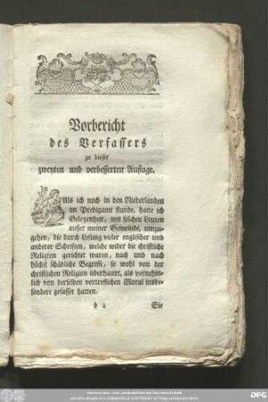 Vorbericht des Verfassers zu dieser zweyten und verbesserten Auflage.