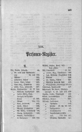 XIII. Personen-Register