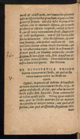 De Hypostatica Unione duarum naturarum in Christo, et quid ex illa unione humana natura in Christo acceperit.