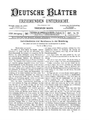Individualismus und Sozialismus in der Erziehung