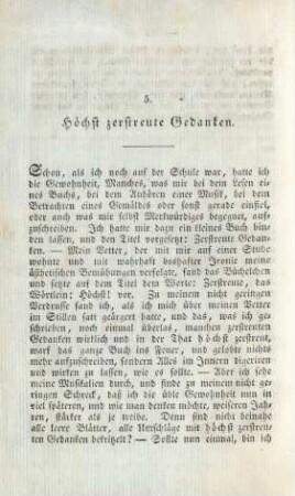 5. Höchst zerstreute Gedanken