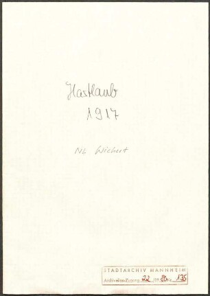 Hartlaub, Gustav, Kunsthalle Mannheim, Schriftwechsel mit Wichert