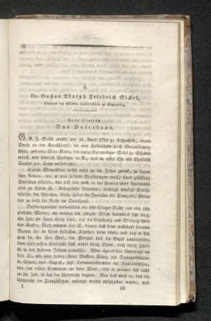 9. Dr. Gustav Adolph Friedrich Sickel.