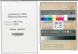 Entnazifizierung Wilhelm Metes , geb. 26.07.1898 (Schlosser)