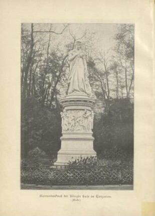 Marmordenkmal Friedrich Wilhelms III. im Tiergarten. (Drake.)