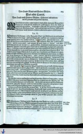 Das achte Capitel. Von Hand- und Pulver-Mühlen …