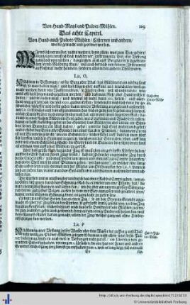 Das achte Capitel. Von Hand- und Pulver-Mühlen …