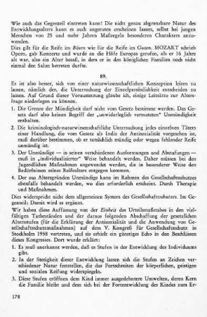89. Für die Abschaffung der legalen Abgrenzung des Alters