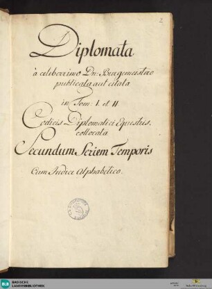 Johann Stephan Burgermeister (Auszug) - Cod. Ortenau 5