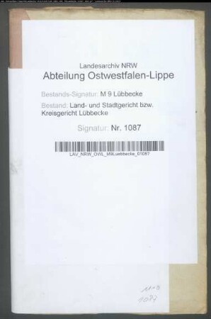 Erblasser: Rodenbeck, Friedrich Wilhelm; Erblasser: Rodenbeck, Agnes Charlotte Wilhelmine, geb. Lahrmann: