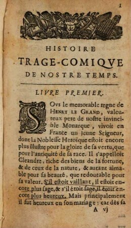 Histoire comique de nostre temps