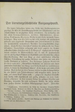 I. Der literaturgeschichtliche Ausgangspunkt.