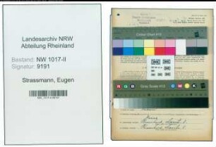 Entnazifizierung Eugen Strassmann , geb. 04.08.1901 ()
