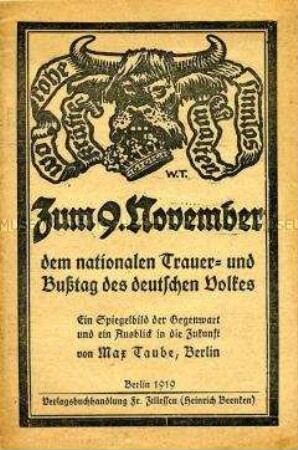 Polemische Schrift gegen die Ergebnisse der Novemberrevolution