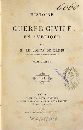 Histoire de la guerre civile en Amérique, 6
