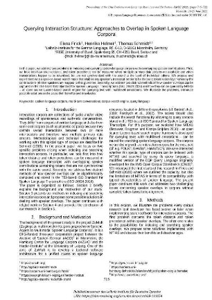 Querying Interaction Structure: Approaches to Overlap in Spoken Language Corpora