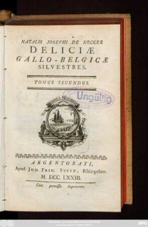 T. 2: Natalis Josephi De Necker Deliciae Gallo-Belgicae Silvestres