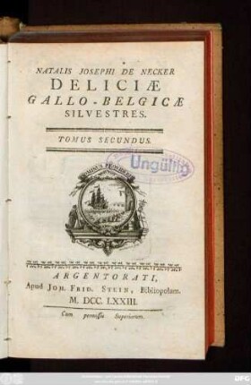 T. 2: Natalis Josephi De Necker Deliciae Gallo-Belgicae Silvestres