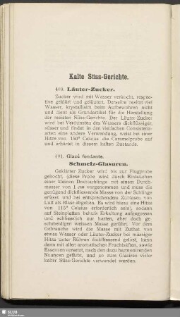 Kalte Süss-Gerichte