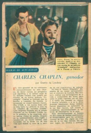 Charles Chaplin, ganador : Figuras de actualidad