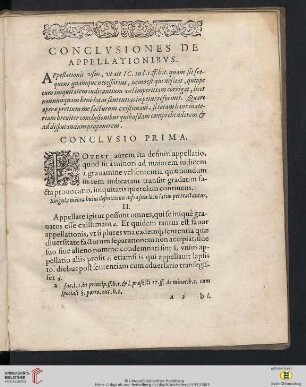 Conclusio prima