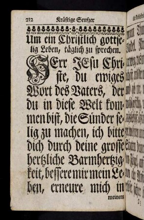 212-225, Um ein christlich gottselig Leben...