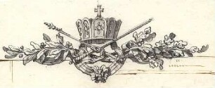 Kirchberg, (?): Embleme: Kaiserkrone, Schwert, Zepter. o.B. o.S.