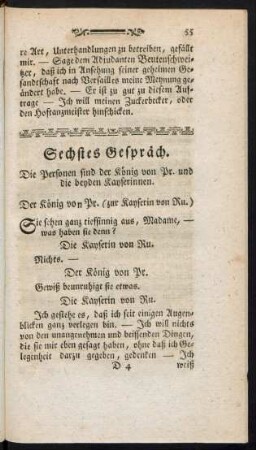 Sechstes Gespräch.