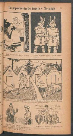 La separación de Suecia y Noruega - [Viñetas cómicas]