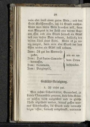 Geblüts-Reinigung.