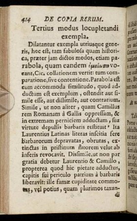 Tertius modus locupletandi exempla. - De Allegoriis Theologicis.