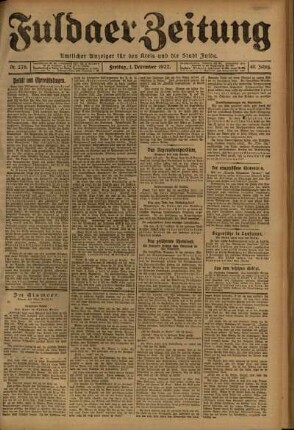 Ausgabe vom Freitag, den 01. Dezember 1922.