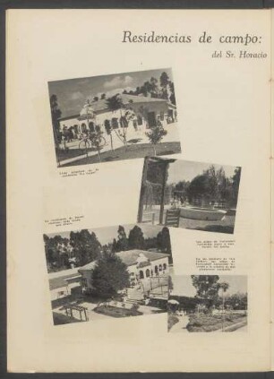Residencias de campo: "La Loma", del Sr. Horacio Torrendell
