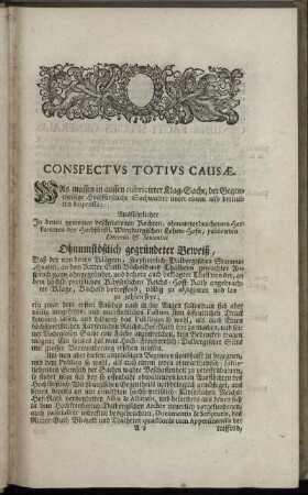 Conspectus Totius Causæ.