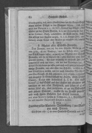 B. Rheder oder Schiffs=Freunde.