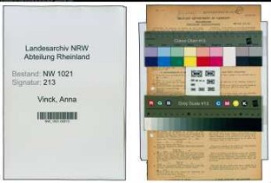 Entnazifizierung Anna Vinck , geb. 01.06.1904 (Verw.angest.)