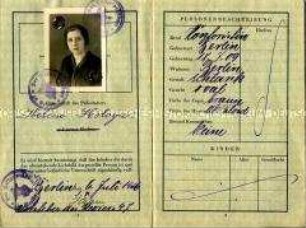 Reisepass des Deutschen Reiches mit einem Visum für Polen