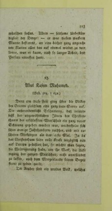 23. Abul Kasem Muhamed. (Geb. 569, † 632)