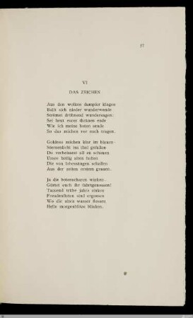 VI Das Zeichen