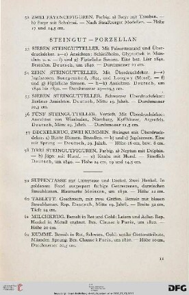 Steingut – Porzellan (Nr. 53-69)