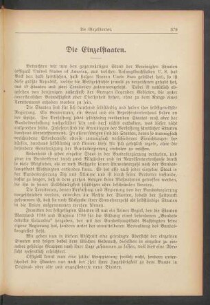 Die Einzelstaaten.